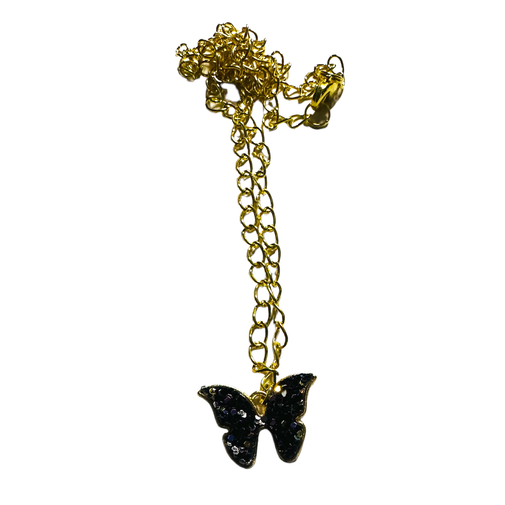 Glitter Butterfly Necklace