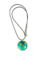 Blue and Yellow Glass Necklace