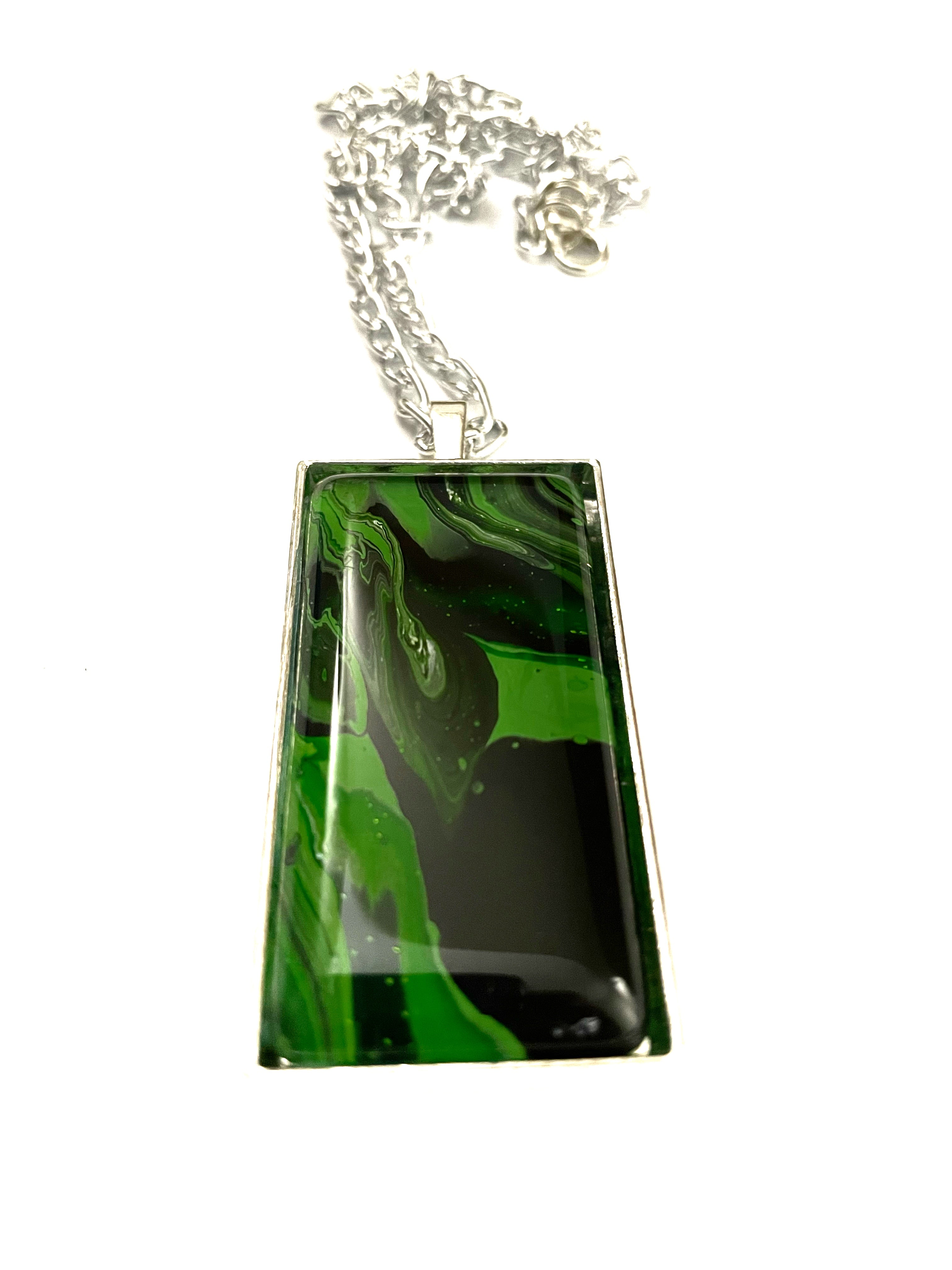 Green Acrylic Necklaces