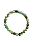 Green Glass Stacked Bracelet