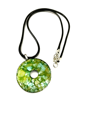 Green and Blue Washer Necklace