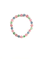 Pink, Blue and Green Stretchy Bracelet