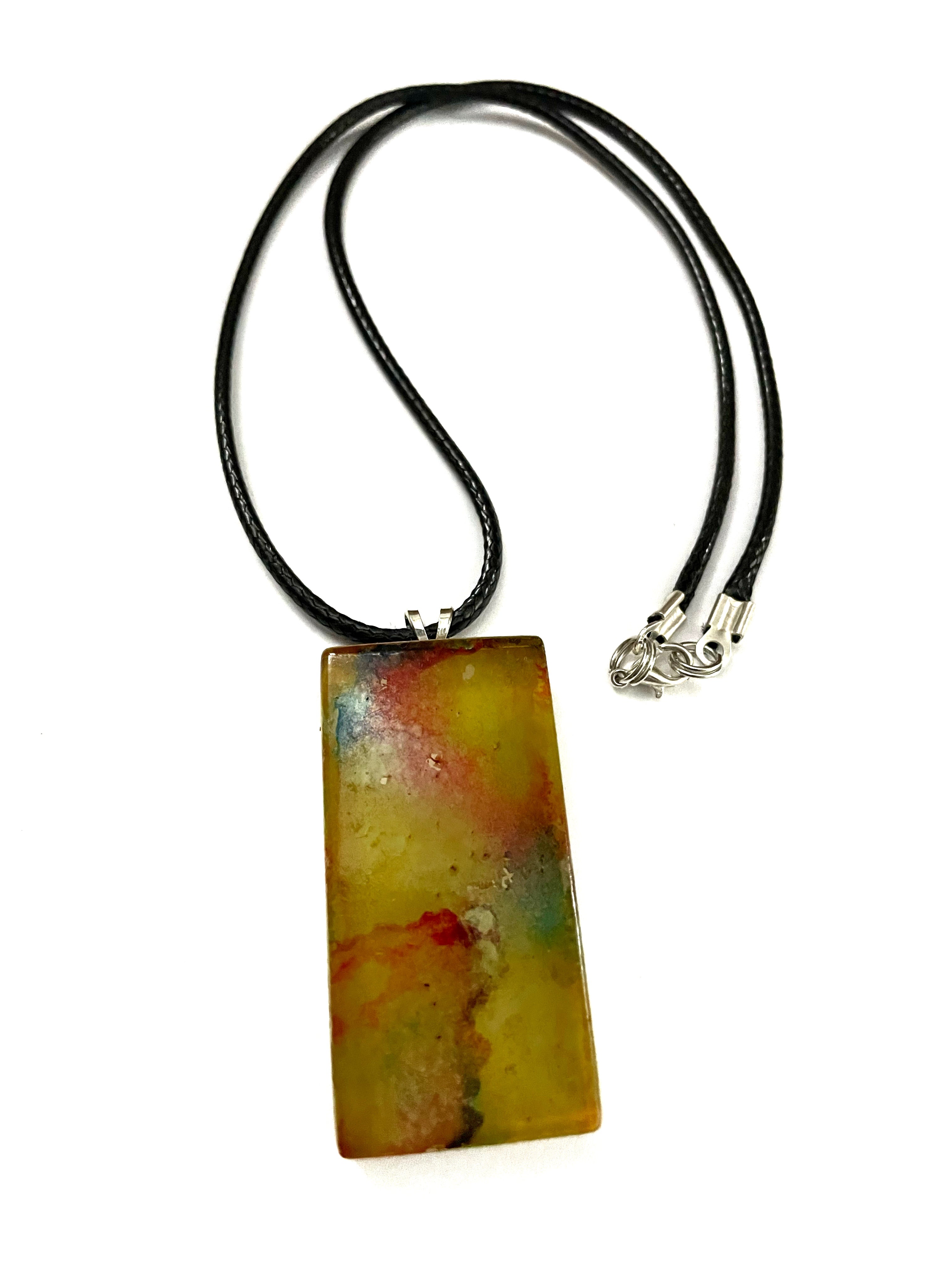 Colorful Rectangle Tile Necklace