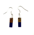 Mini Rectangle Resin & Wood  Earrings