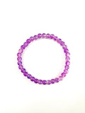 Lilac Glass Bead Stretchy Bracelet