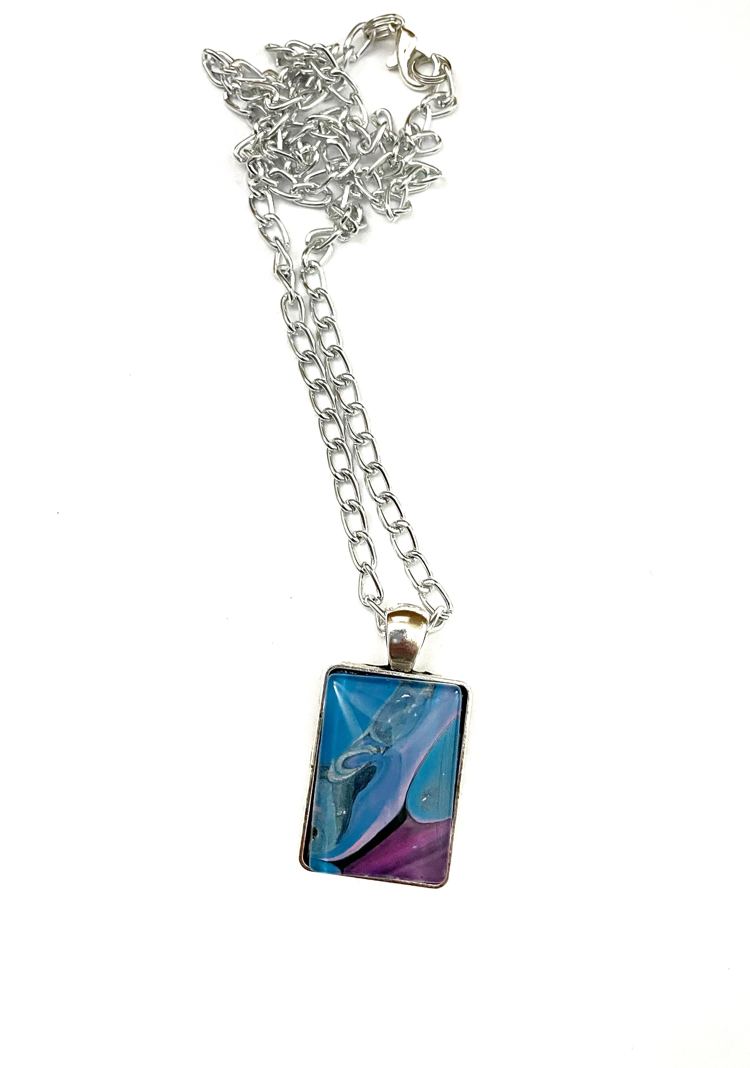 Blue, Pink and Black Acrylic Necklaces