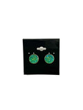 Parakeet Green Druzy Earring
