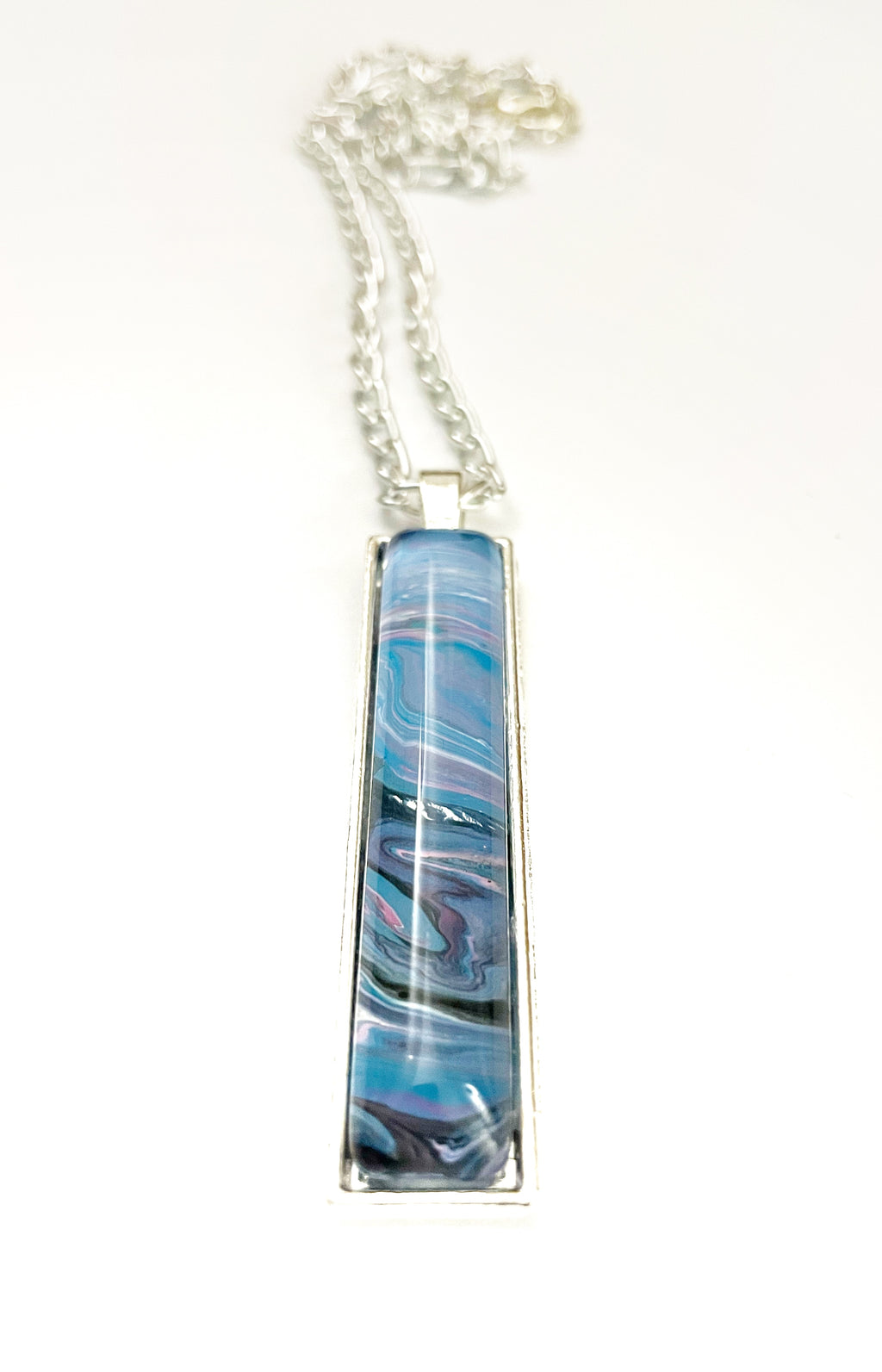 Blue, Pink and Black Acrylic Necklaces