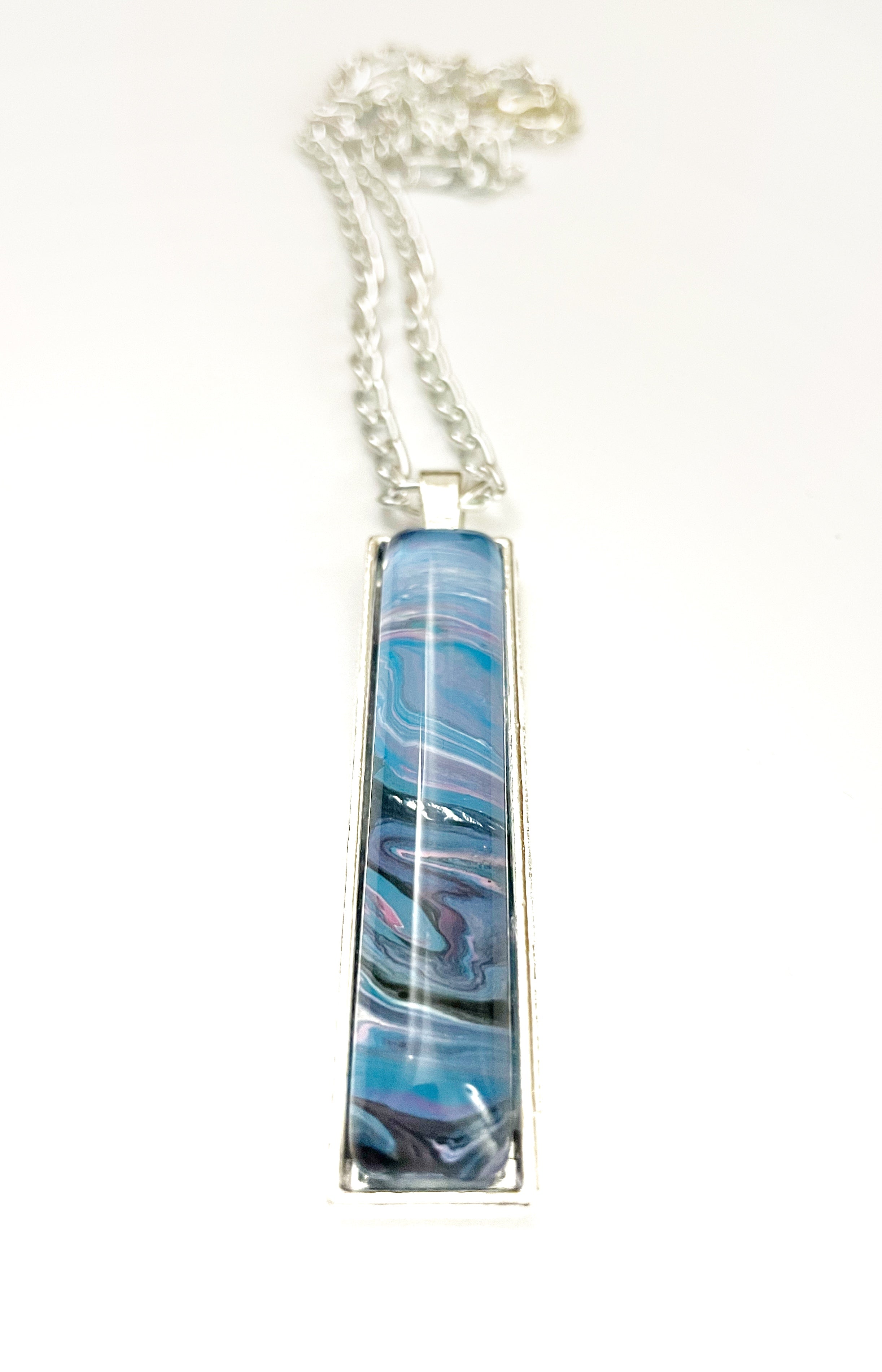 Blue, Pink and Black Acrylic Necklaces