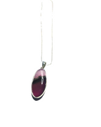 Agate Oval Pendant Necklace