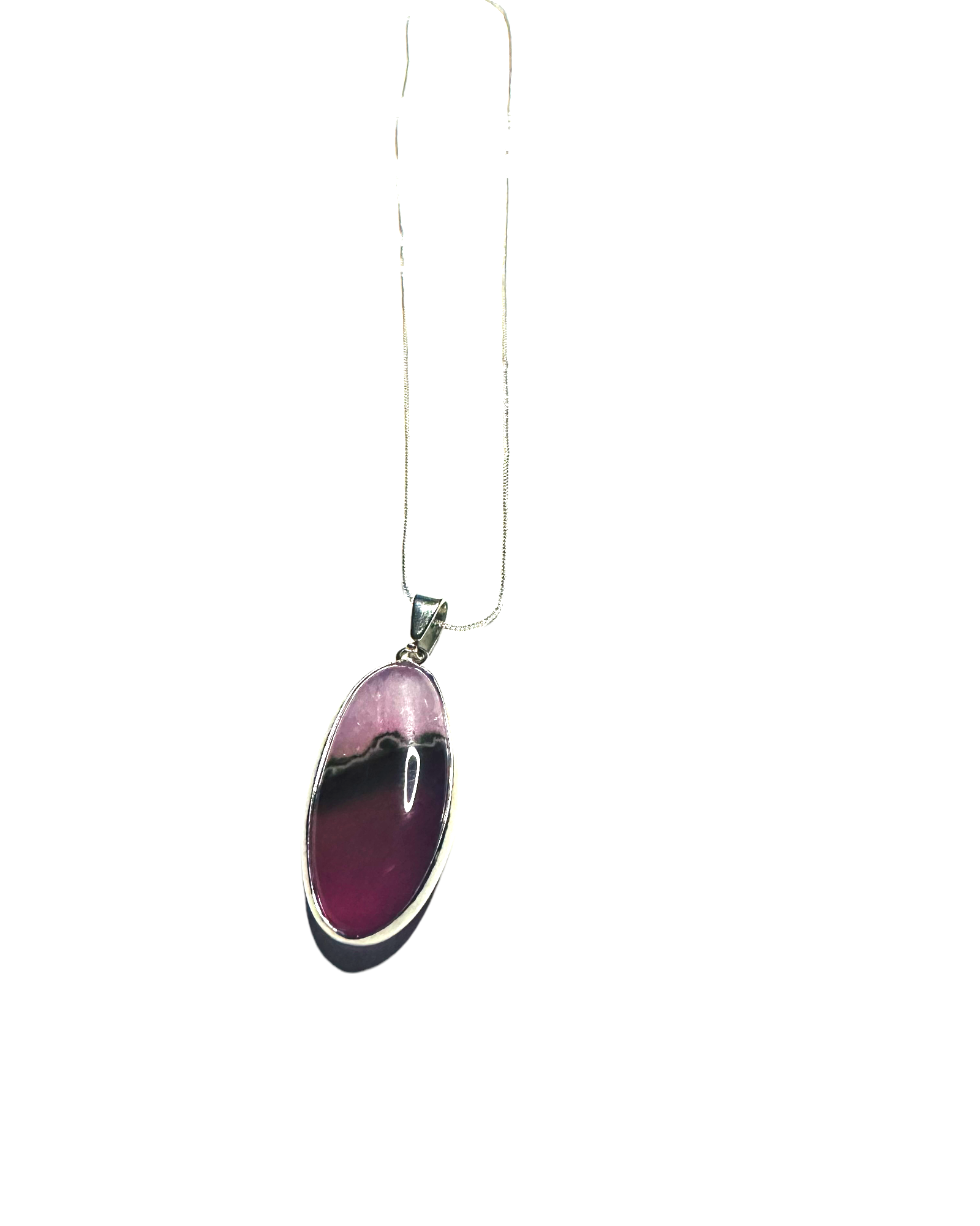 Agate Oval Pendant Necklace