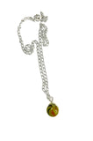 Yellow with Brown and Orange Swirl Marble Necklace