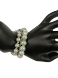 Light Blue on White Stacked Bracelet