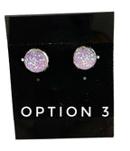 Lilac Druzy Earrings