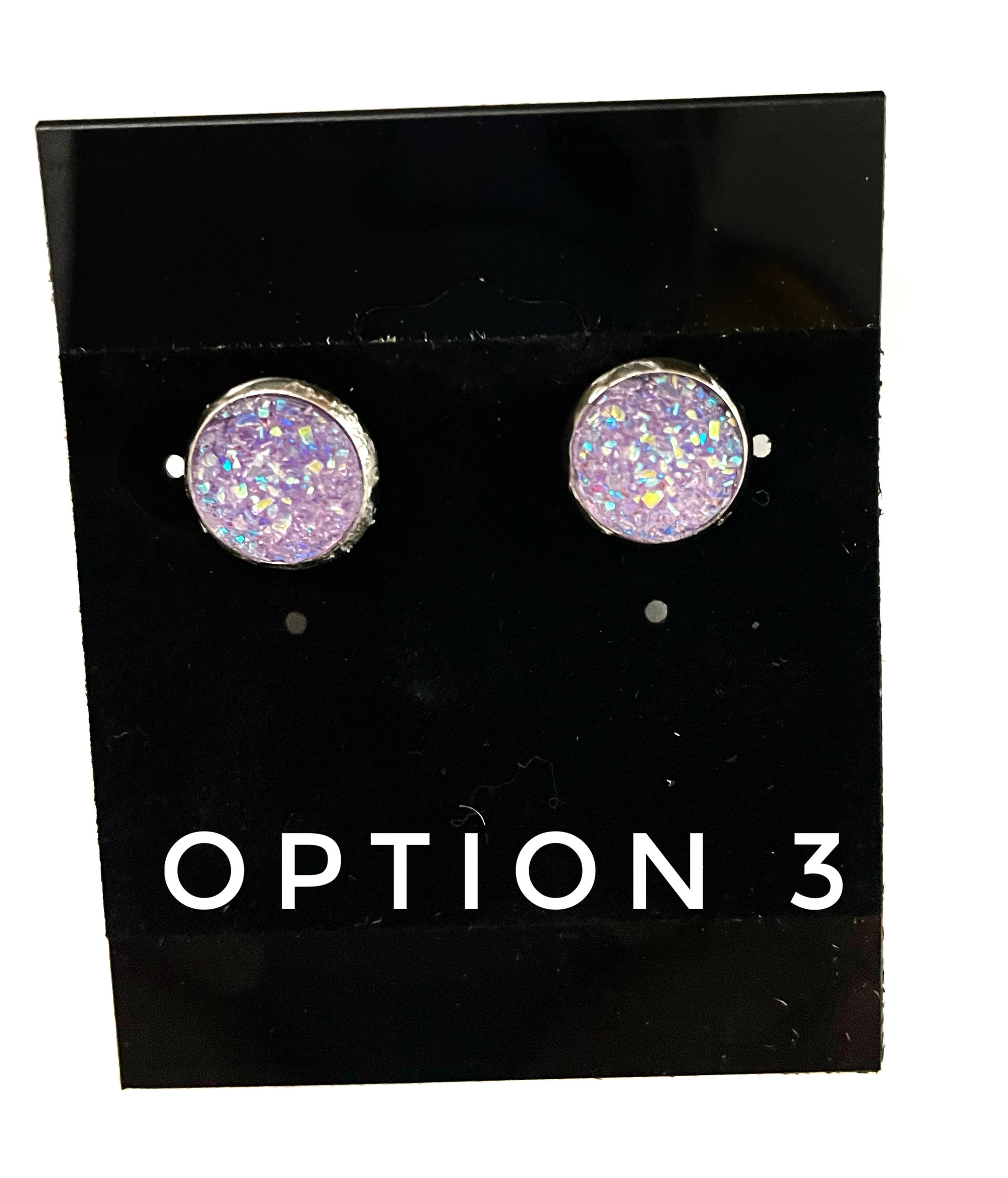 Lilac Druzy Earrings