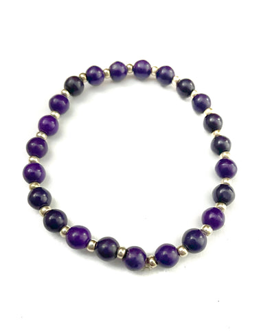 Dark Purple Stretchy Bracelet