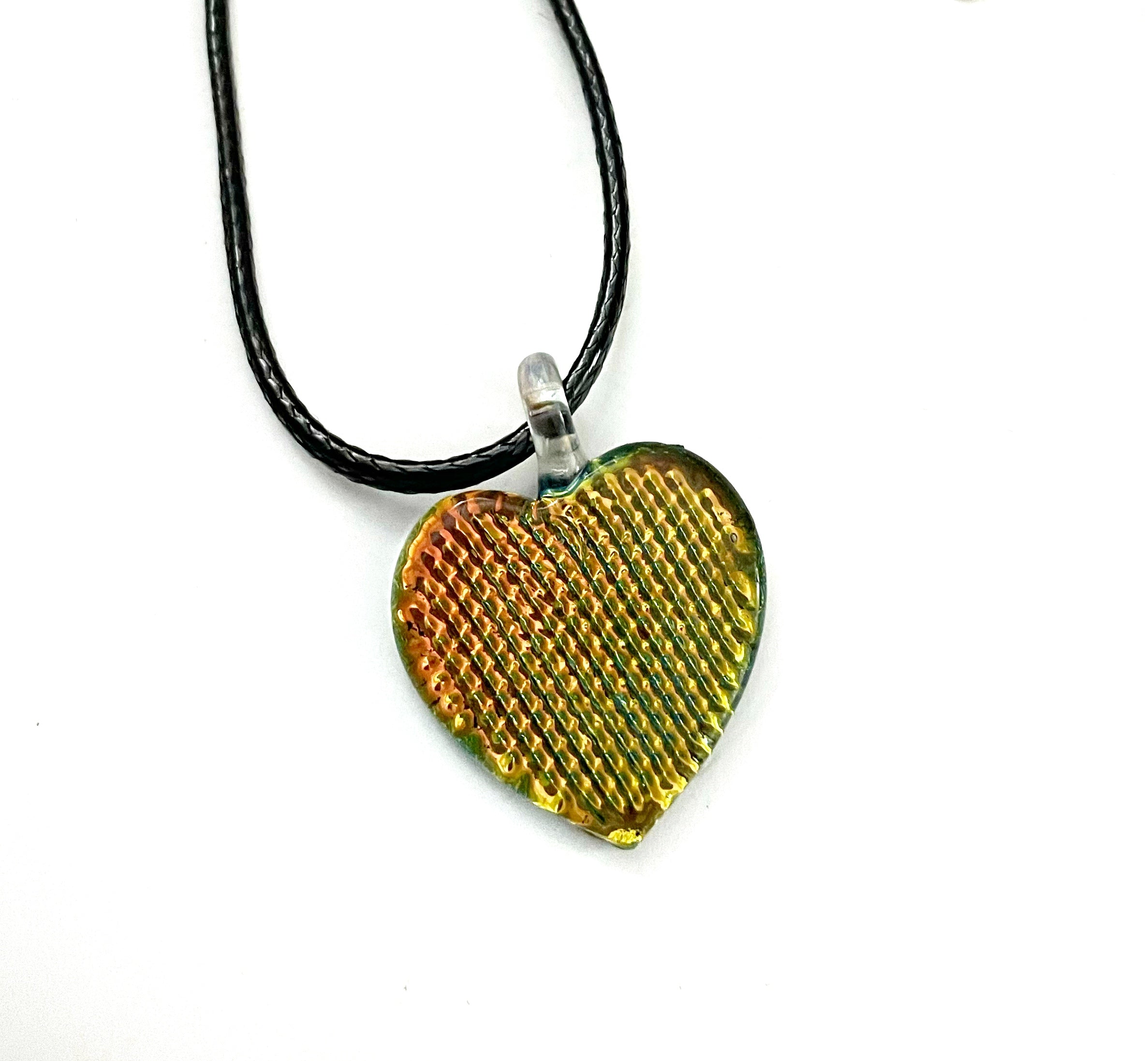 Dichroic Heart Necklace