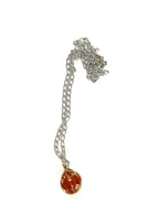 Orange-Red Marble Necklace