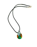 Blue, Green and Brown Glass Necklace