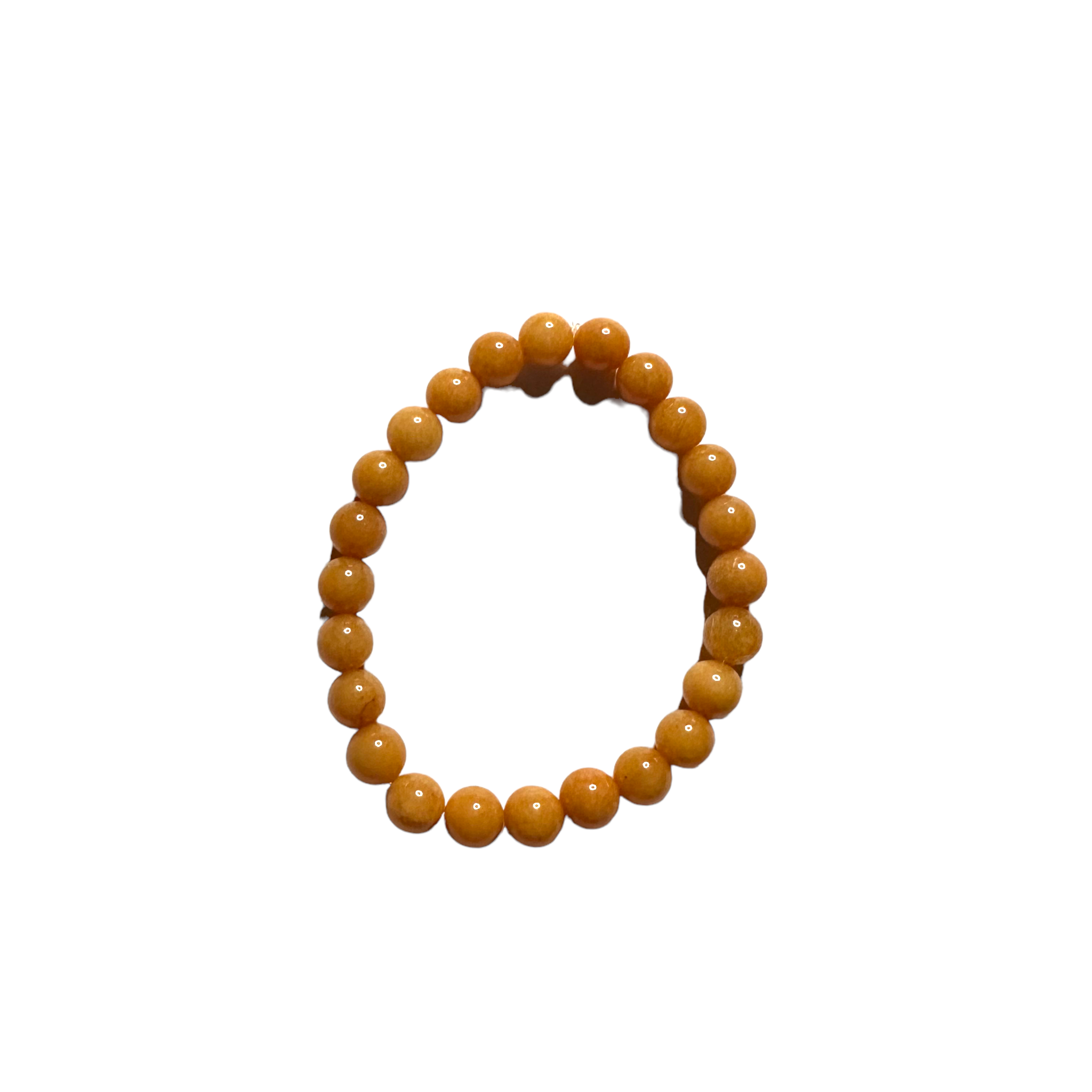 Peach Jade Stretchy Bracelet