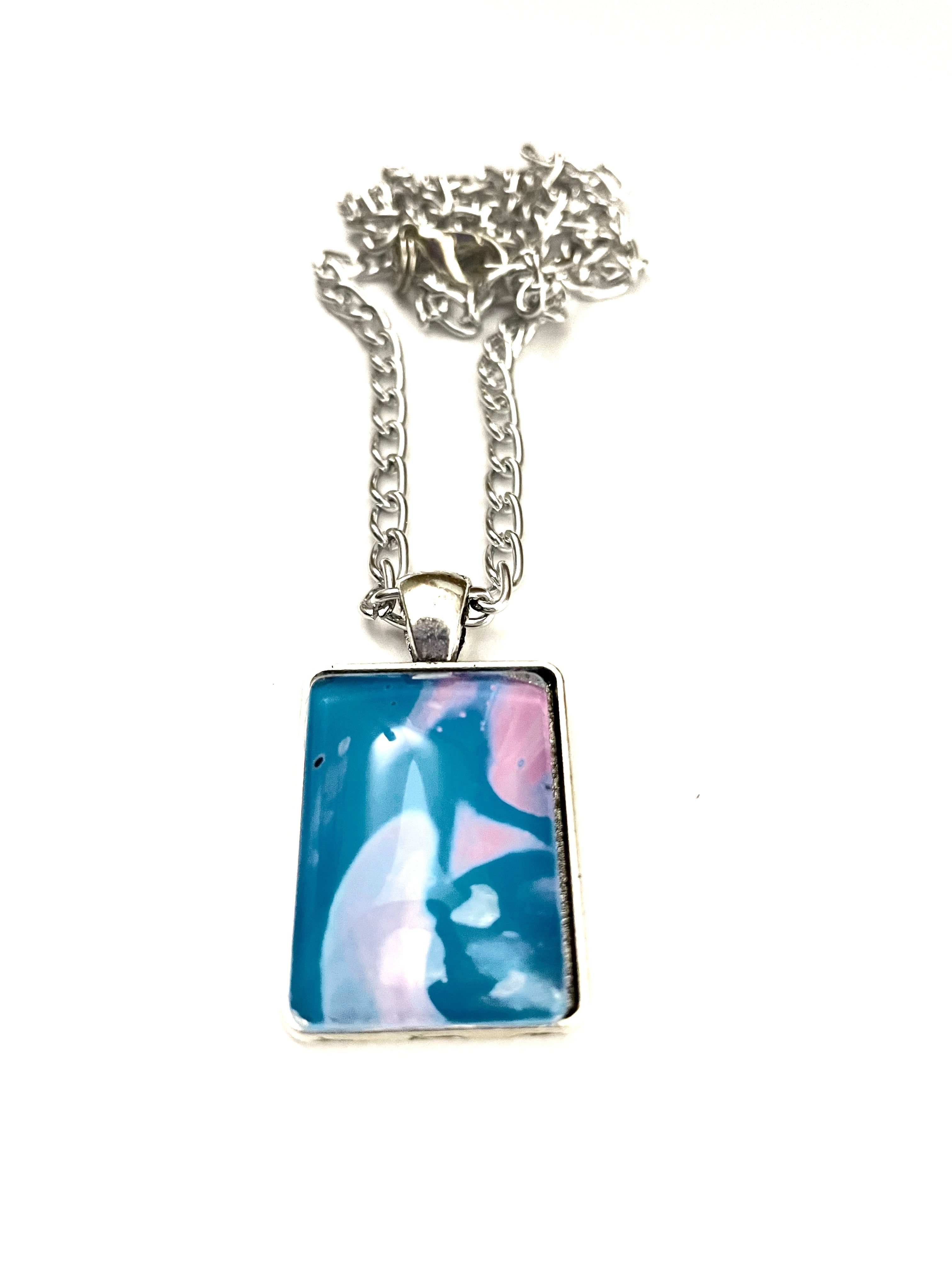 Blue, Pink and Black Acrylic Necklaces