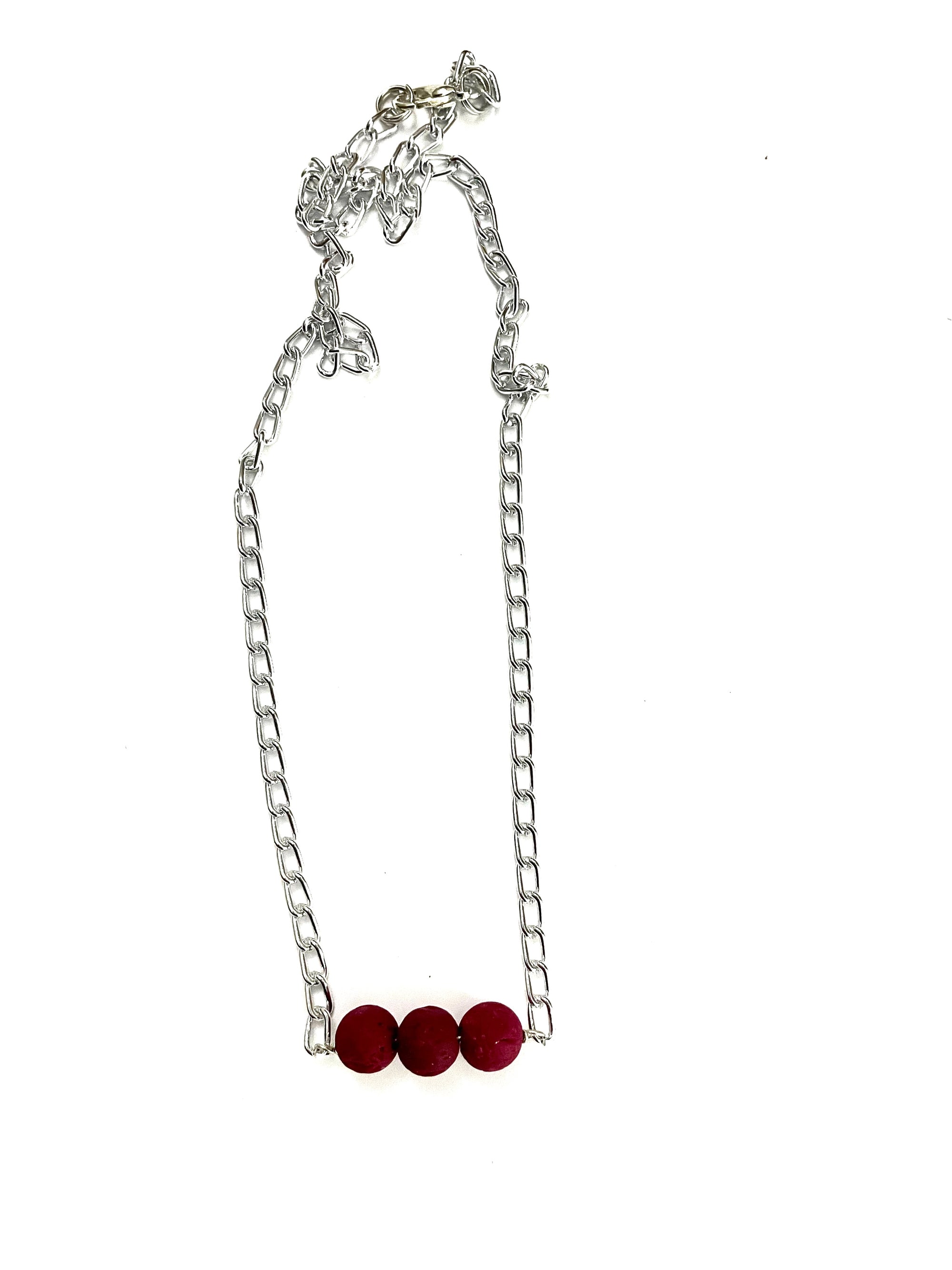 Maroon 3 Bar Lava Stone Necklace