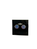 Purple Blue Druzy Earring