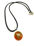 Orange with Green Glass Necklace