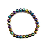 Purple Gold Rainbow Stretchy Bracelet