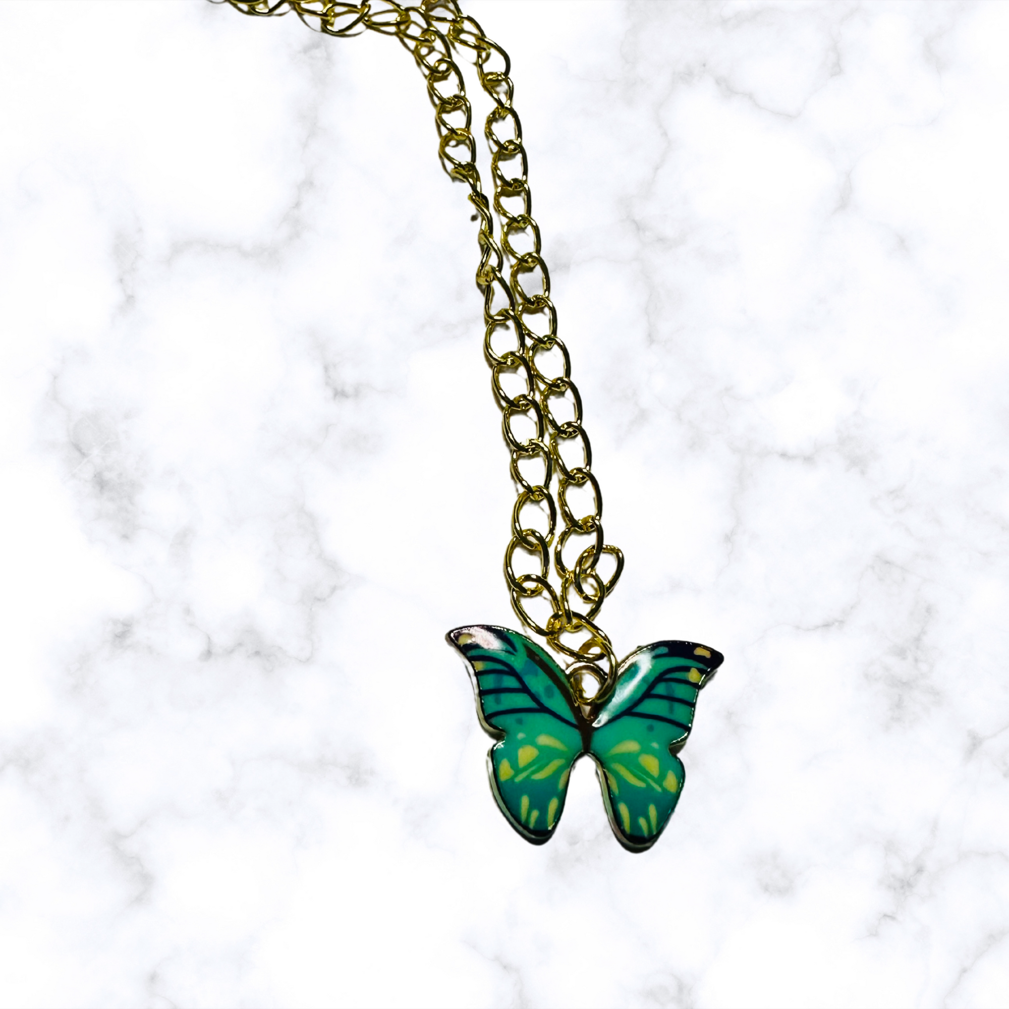 Enamel Gold Necklace