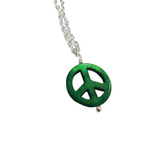Peace Symbol Howlite Necklace