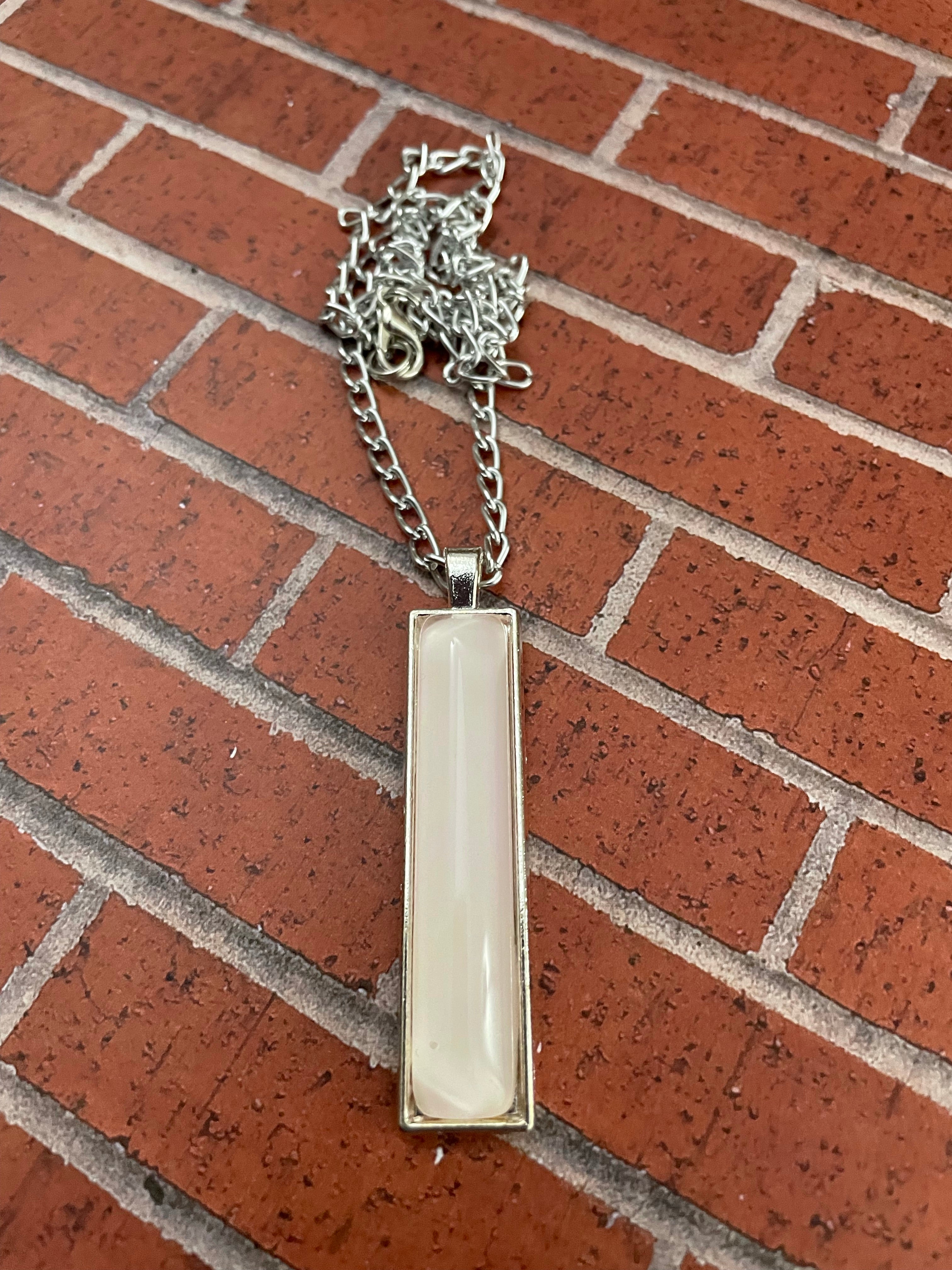 Pale Pink and Cream Acrylic Necklaces