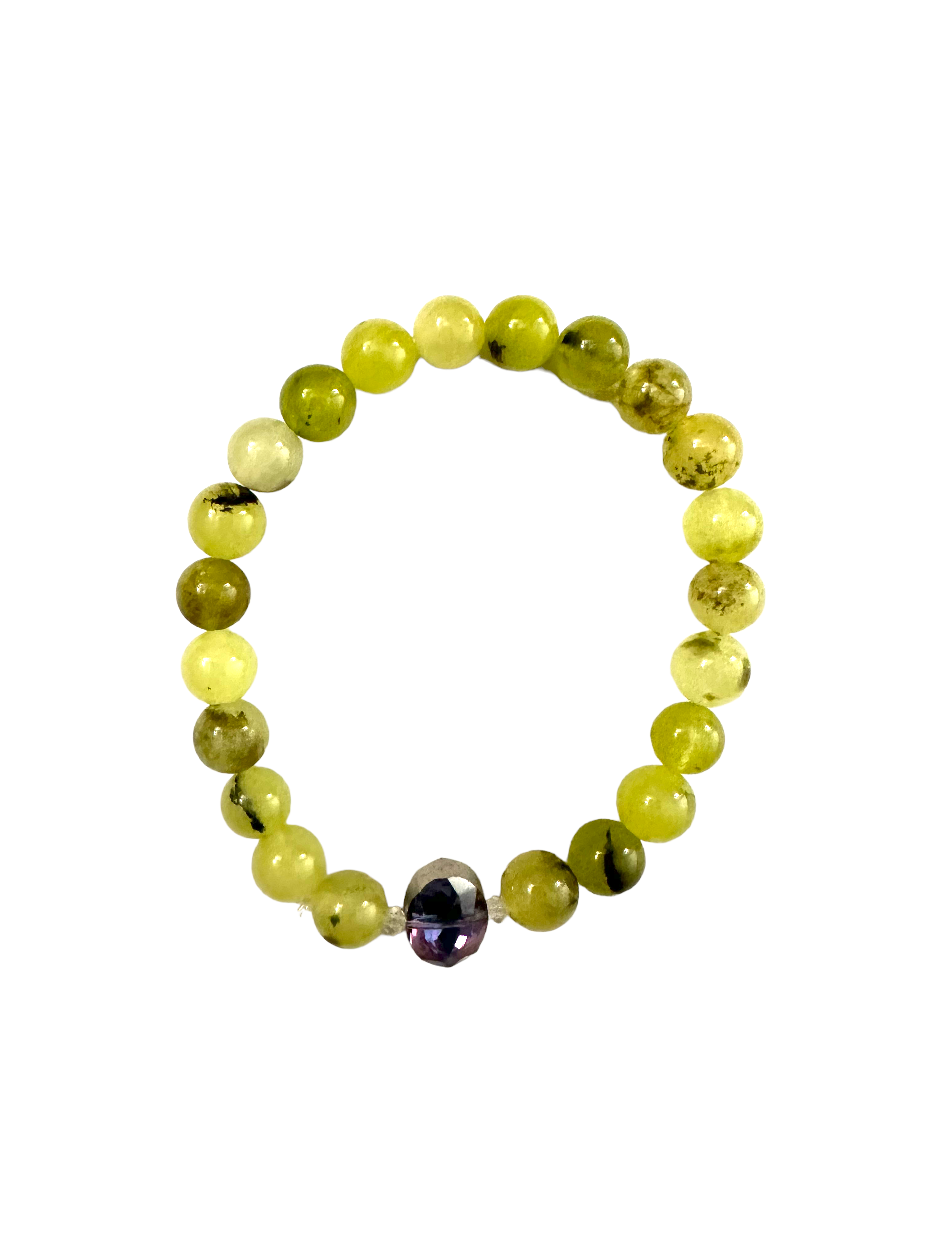 Green Jade Stretchy Bracelet
