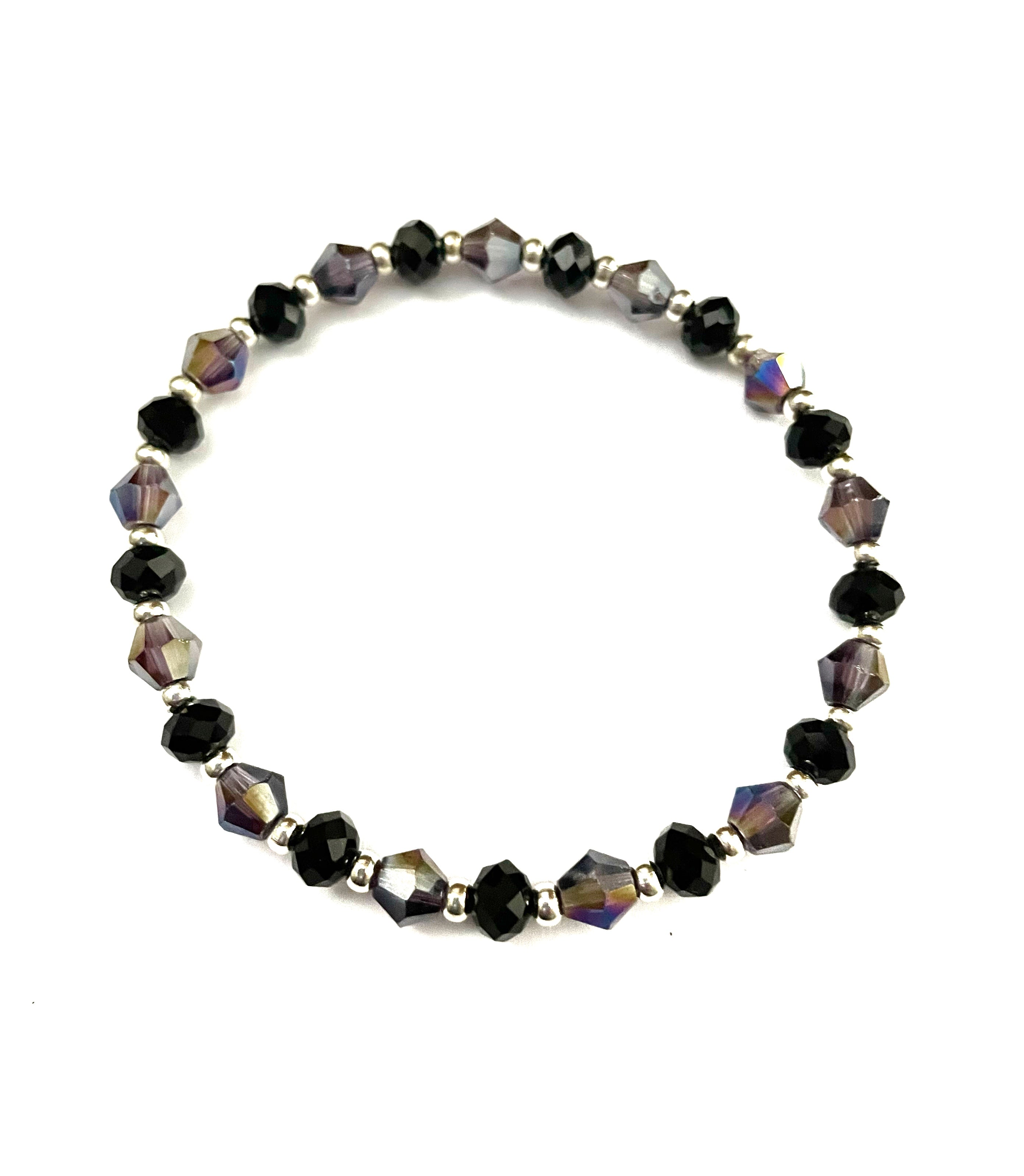 Purple Bicone Stretchy Bracelet - Multiple Options