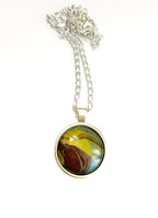 Brown, Blue and Yellow Acrylic Necklaces