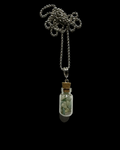 Crystal Chips in Glass Bottle Necklace