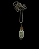 Crystal Chips in Glass Bottle Necklace