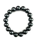 Black Glass Pearl Stretchy Bracelet