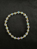 Clear Bicone Bead Stretchy Bracelet