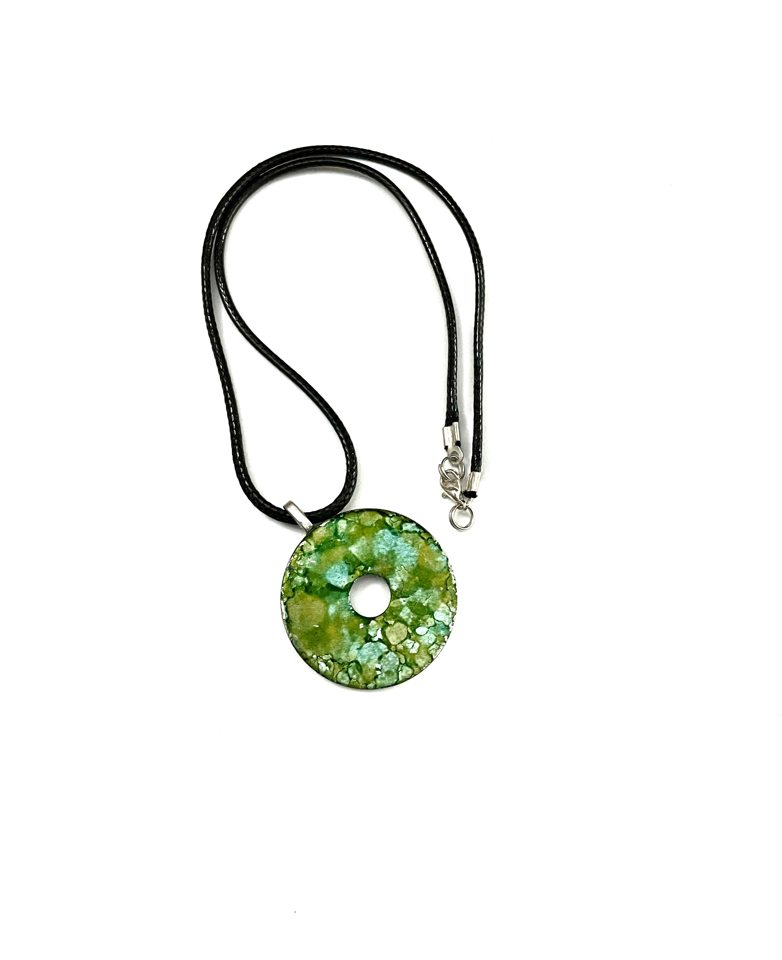 Green and Blue Washer Necklace