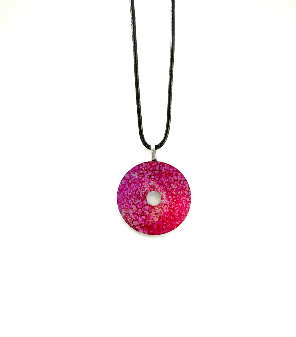 Hot Pink Washer Necklace