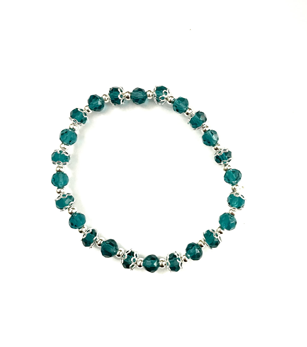 Teal and Magenta Stacked Bracelet