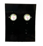 8mm Silver Post Earrings