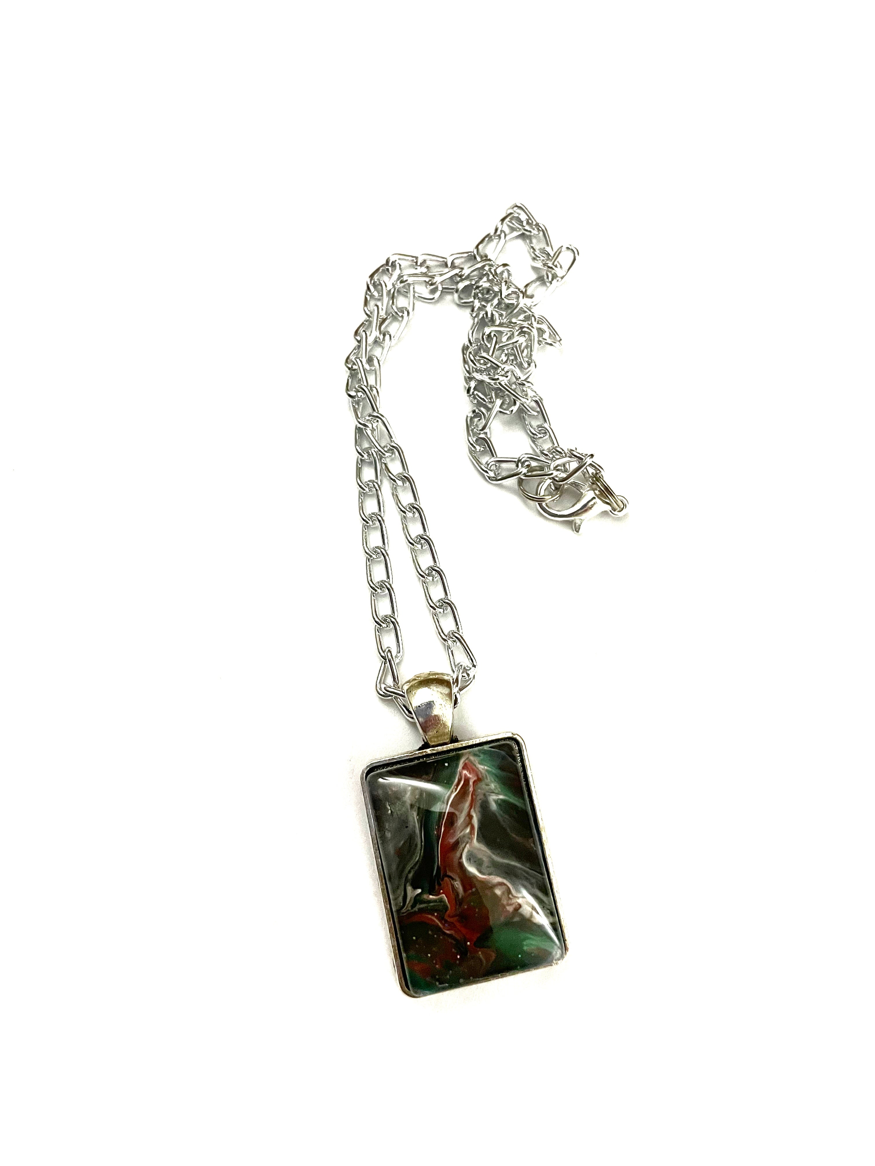 Red and Green Acrylic Necklaces