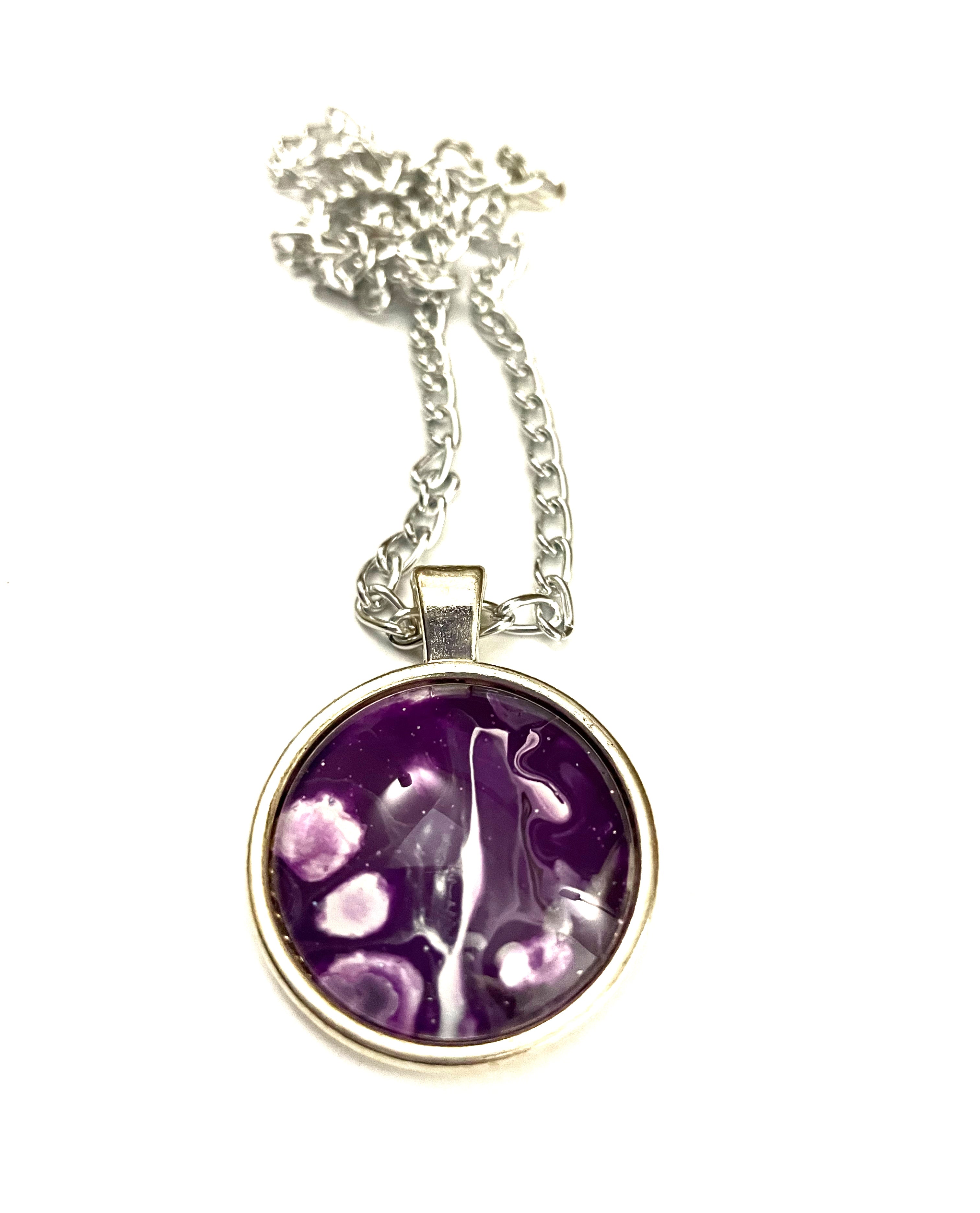 Purple Acrylic Necklaces