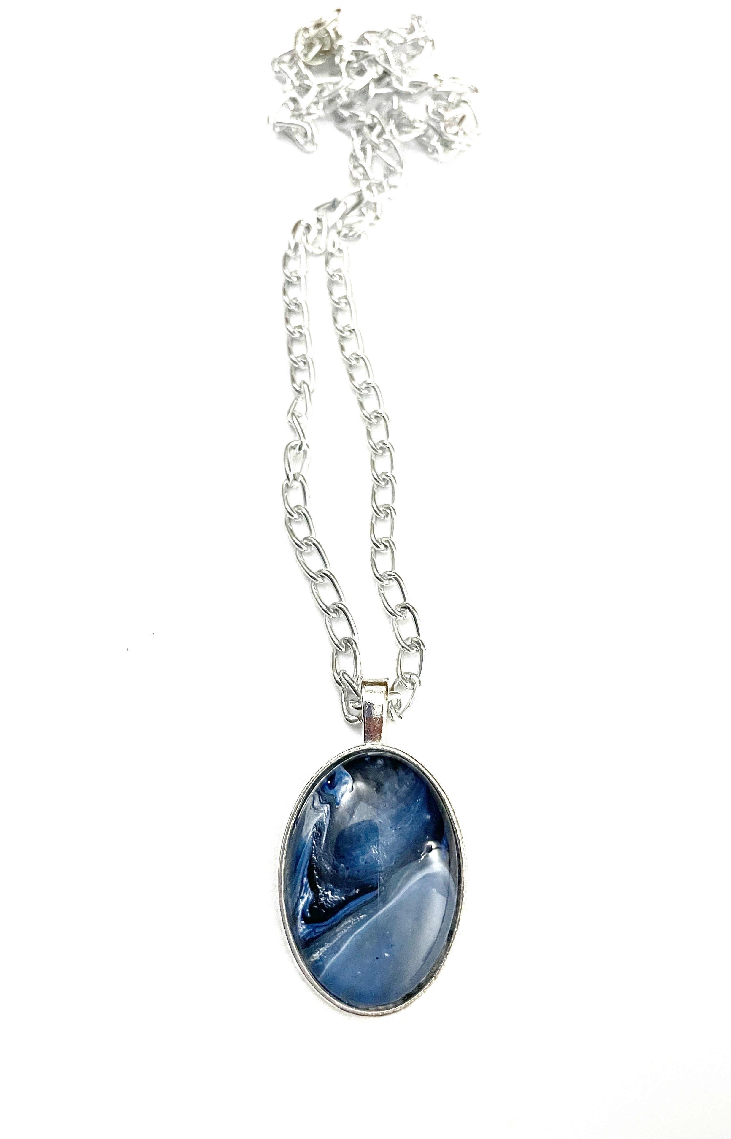 Blue Acrylic Necklaces