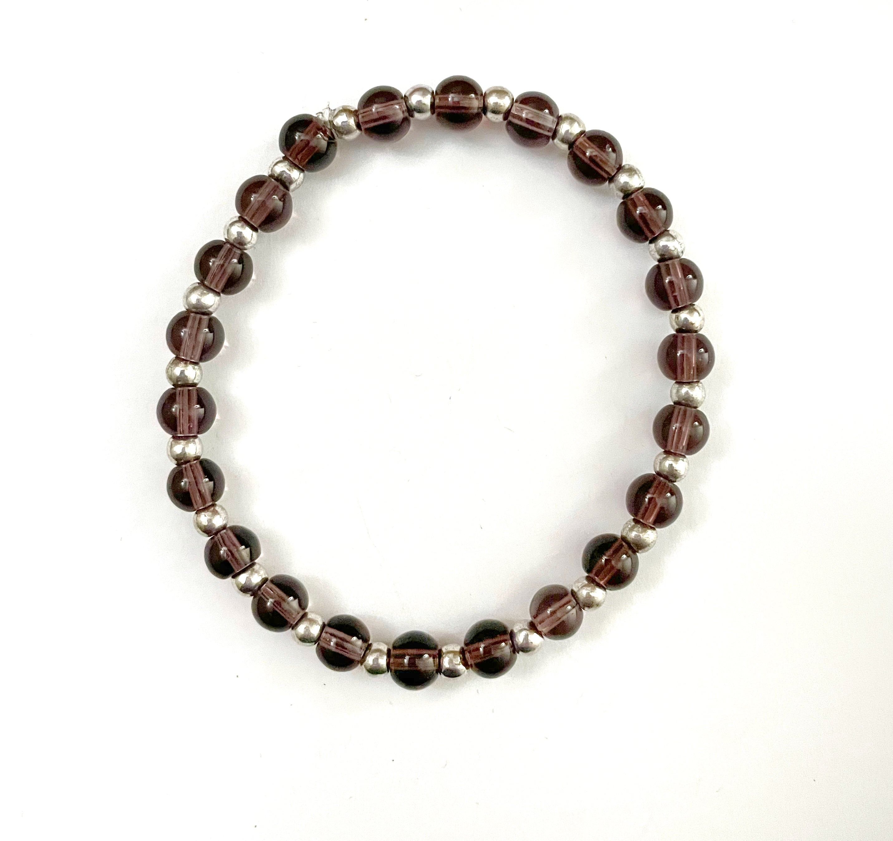 Transparent Grape Glass Bead Stretchy Bracelet