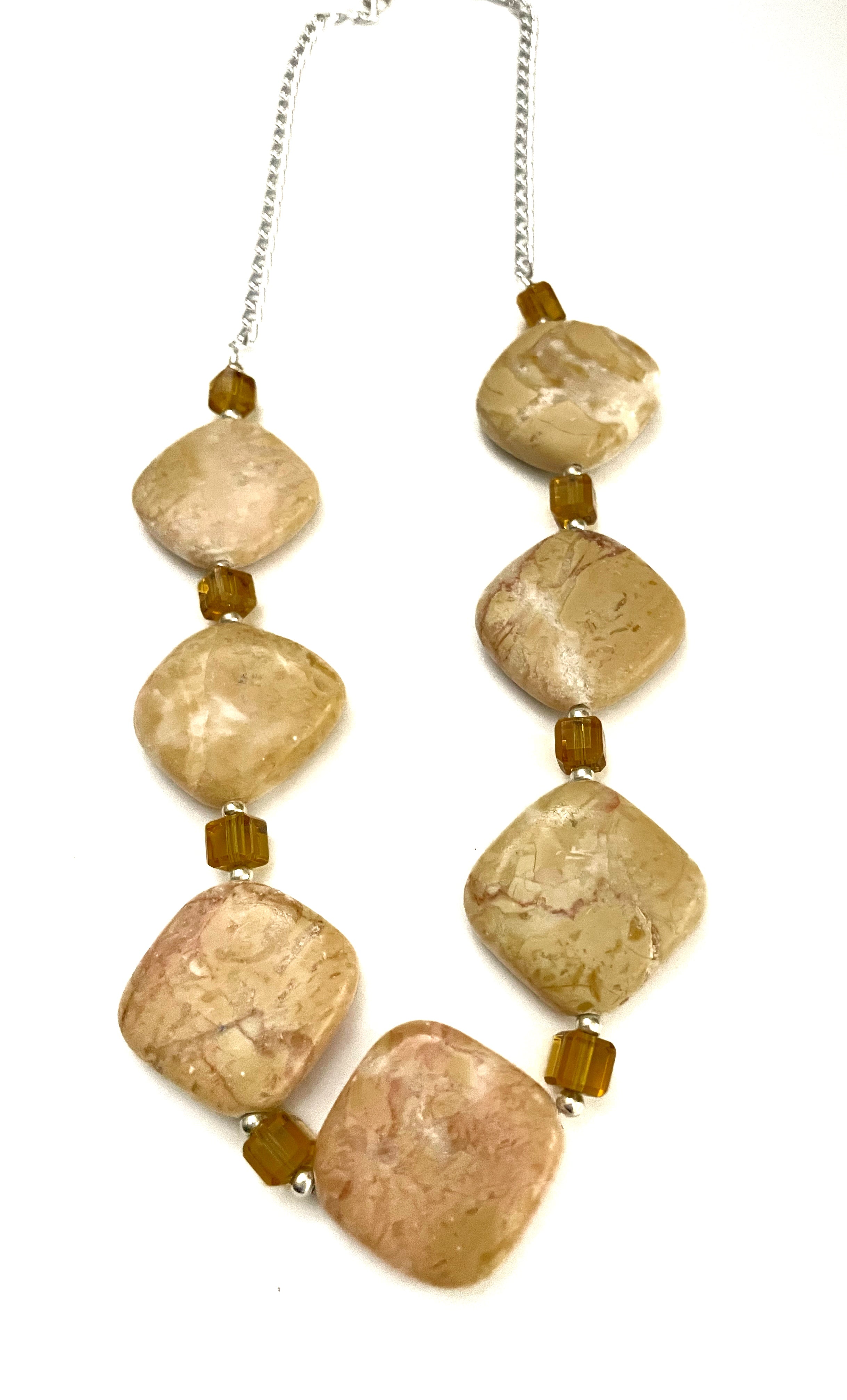Diamond Shaped Marble Necklace