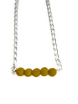 Yellow 5 Bar Lava Stone Necklace
