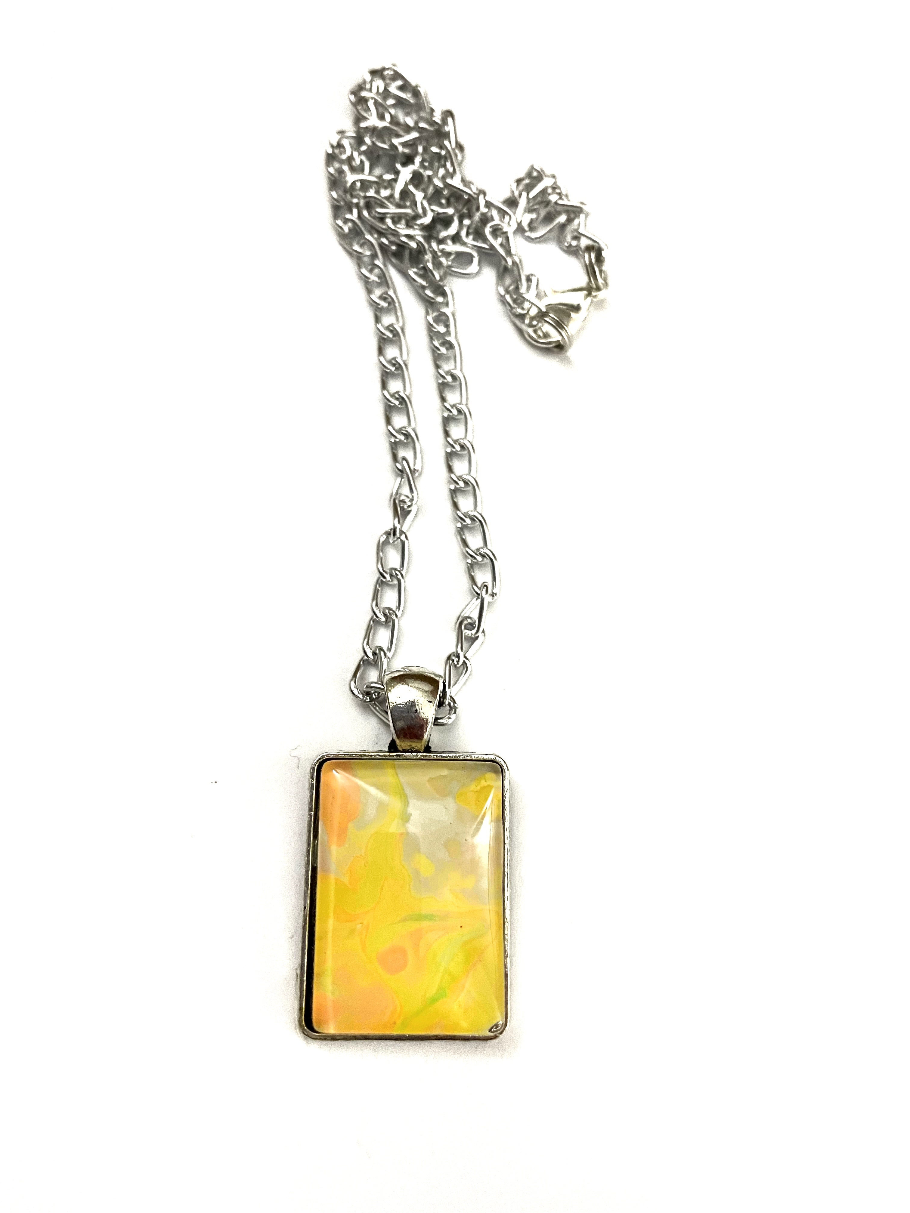 Yellow, Orange and Green Acrylic Necklaces